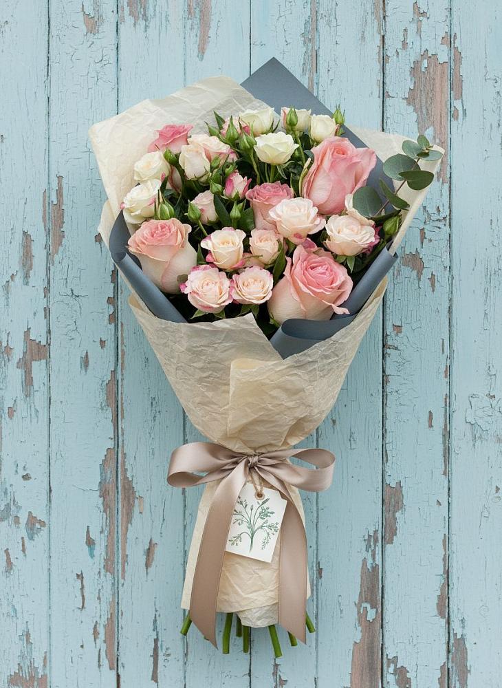 Букет нежный и розовый в Подольске Букет цветов из: Розы в Подольске