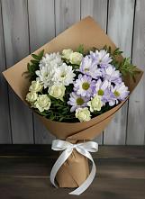 Букет цветов из:  Хризантемы и Розы в Подольске