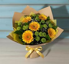 Букет цветов из:  Герберы и Хризантемы #REPLACE_PRED# Подольске