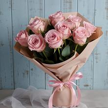 9 розовых роз в Подольске Букет цветов из:  Розы в Подольске