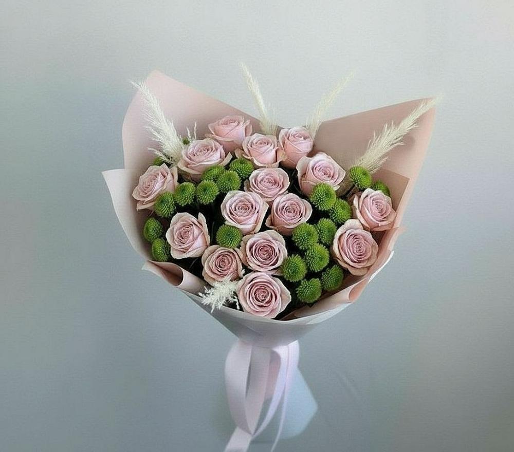 Букет цветов из: Розы и Хризантемы в Подольске