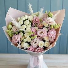 Букет цветов из:  Альстромерии и Розы #REPLACE_PRED# Подольске